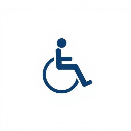 Icono de accesibilidad internacional. Un símbolo estilizado de una persona en una silla de ruedas.