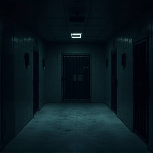 Imagen del interior de una celda de aislamiento solitaria y austera.